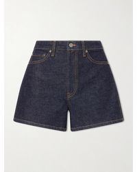 KHAITE - Danya Straight-Leg Denim Shorts - Lyst