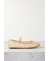 Loeffler Randall - Leonie Crystal-Embellished Mesh Ballet Flats - Lyst