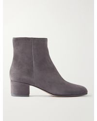 Gianvito Rossi - Joelle 45 Suede Ankle Boots - Lyst