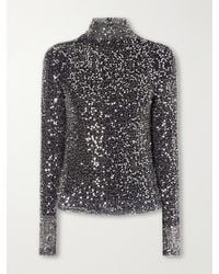 Isabel Marant - Lou Sequin-Embellished Tulle Turtleneck Blouse - Lyst