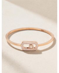 Messika - So Move 18-Karat Rose Diamond Bracelet - Lyst