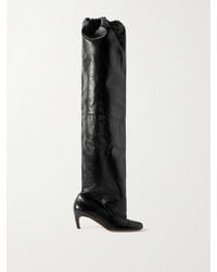 Proenza Schouler - Uma Crinkled-Leather Over-The-Knee Boots - Lyst