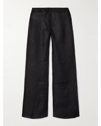 Kiki de Montparnasse - Cutout Silk-Organza Straight-Leg Pants - Lyst