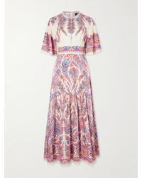 Etro - Printed Cotton-Poplin Maxi Dress - Lyst