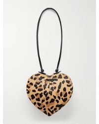 Alaïa - Le Coeur Leopard-Print Leather-Trimmed Calf Hair Shoulder Bag - Lyst