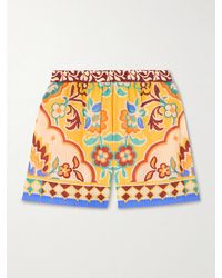Etro - Printed Cotton And Silk-Blend Shorts - Lyst