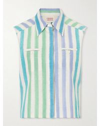 Emporio Sirenuse - Ylenia Ikat Striped Cotton Shirt - Lyst
