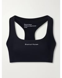 District Vision - Logo-Appliquéd Jersey Medium Support Sports Bra - Lyst
