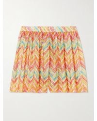 Missoni - Mare Striped Crochet-Knit Shorts - Lyst