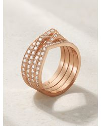 Repossi - Antifer 18-Karat Rose Diamond Ring - Lyst