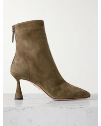 Aquazzura - Amore 75 Suede Ankle Boots - Lyst