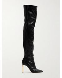 Tom Ford - Snake-Effect Patent-Leather Over-The-Knee Boots - Lyst