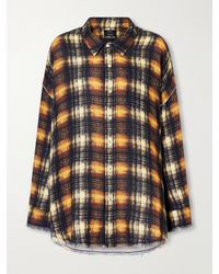 R13 - Frayed Cotton-Flannel Shirt - Lyst