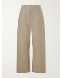 Leset - Kyoto Cotton-Poplin Low-Rise Wide-Leg Pants - Lyst