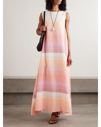 touareg dress pink degrade stripe MARRAKSHI LIFE - Striped dgrad cotton maxi dress