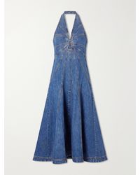 Cult Gaia - Rowyn Denim Midi Dress - Lyst