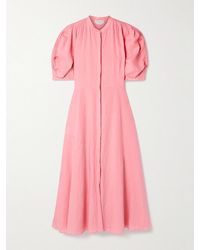 Gabriela Hearst - Arabella Pintucked Linen Maxi Dress - Lyst