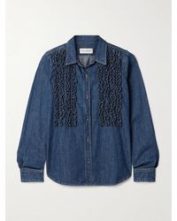Nili Lotan - Lexa Ruffled Denim Shirt - Lyst