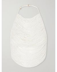 Cult Gaia - Tanner Bead-Embellished Silk-Blend Satin Tank - Lyst