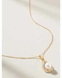 Mateo - Collier En Or 14 Carats (585/1000) Perles Et Diamant - Lyst