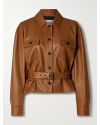 Saint Laurent - Saharienne Short Leather Jacket - Lyst