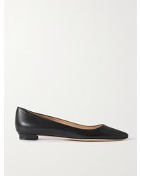 Manolo Blahnik - Bb 10 Ballerinas Aus Leder Mit Spitzer Kappe - Lyst