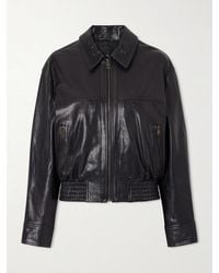 Nili Lotan - Aime Leather Bomber Jacket - Lyst
