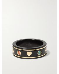 Gucci - Icon Ring Mit Details Aus 18 Karat Und Topasen - Lyst