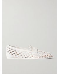 Stuart Weitzman - Thea Woven Leather Loafers - Lyst