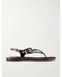 Chloé - Studded Patent Leather Sandals - Lyst