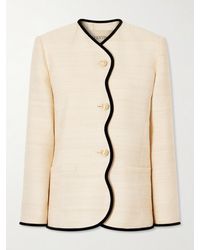 Valentino Garavani - Silk And Linen-Blend Canvas Jacket - Lyst
