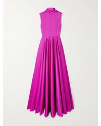 Solace London - Emelia Robe Aus Gehämmertem Satin - Lyst