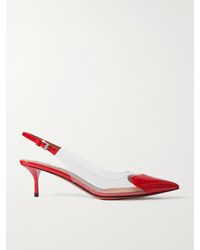 Alaïa - Le Cœur 55 Pu And Patent-Leather Slingback Pumps - Lyst