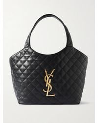 Saint Laurent - Icare Medium Matelassé Leather Tote - Lyst