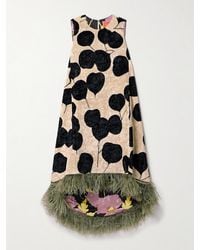 La DoubleJ - La Scala Asymmetrisches Kleid Aus Samt - Lyst