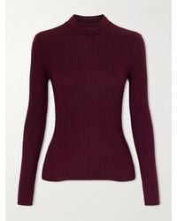 Jil Sander - Ribbed Silk And Wool-Blend Sweatshirt - Lyst
