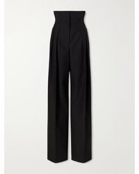 Dolce & Gabbana - Pleated Wool-Twill High-Rise Straight-Leg Pants - Lyst