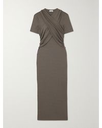 Nanushka - Net Sustain Jannet Wandelbares Maxikleid Aus Recyceltem Jersey Mit Raffungen - Lyst