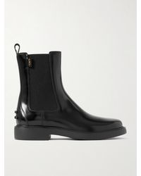 Tod's - Glossed-Leather Chelsea Boots - Lyst