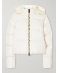 Burberry - Ireland Hybrid Check-Trimmed Shell Down Jacket - Lyst