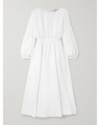 Gabriela Hearst - Ahmose Gerafftes Maxikleid Aus Leinen Mit Aloe Vera - Lyst