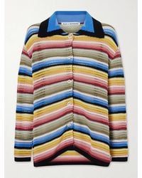 Alix Of Bohemia - Emery Striped Crocheted Cotton Cardigan - Lyst