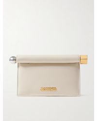Jacquemus - Pochette Kleine Clutch Aus Leder Mit Kristallen - Lyst