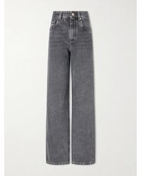 Brunello Cucinelli - Cotton Mid-Rise Wide-Leg Jeans - Lyst