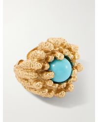 Paola Sighinolfi - Lia 18-Karat-Plated Pewter And Resin Ring - Lyst