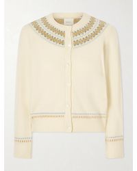 Doen - Olympe Jacquard-Knit Wool-Blend Cardigan - Lyst