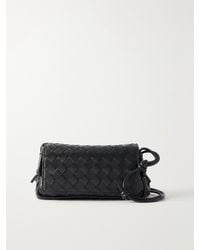 Bottega Veneta - Notturno Intrecciato Leather Shoulder Bag - Lyst
