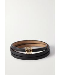 Loewe - Paula's Ibiza Leather And-Tone Wrap Bracelet - Lyst