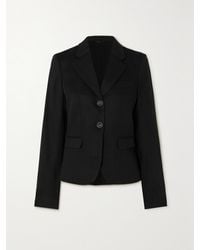 Acne Studios - Wool-Blend Crepe And Ribbed-Knit Blazer - Lyst