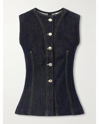 FRAME - The Form Denim Vest - Lyst